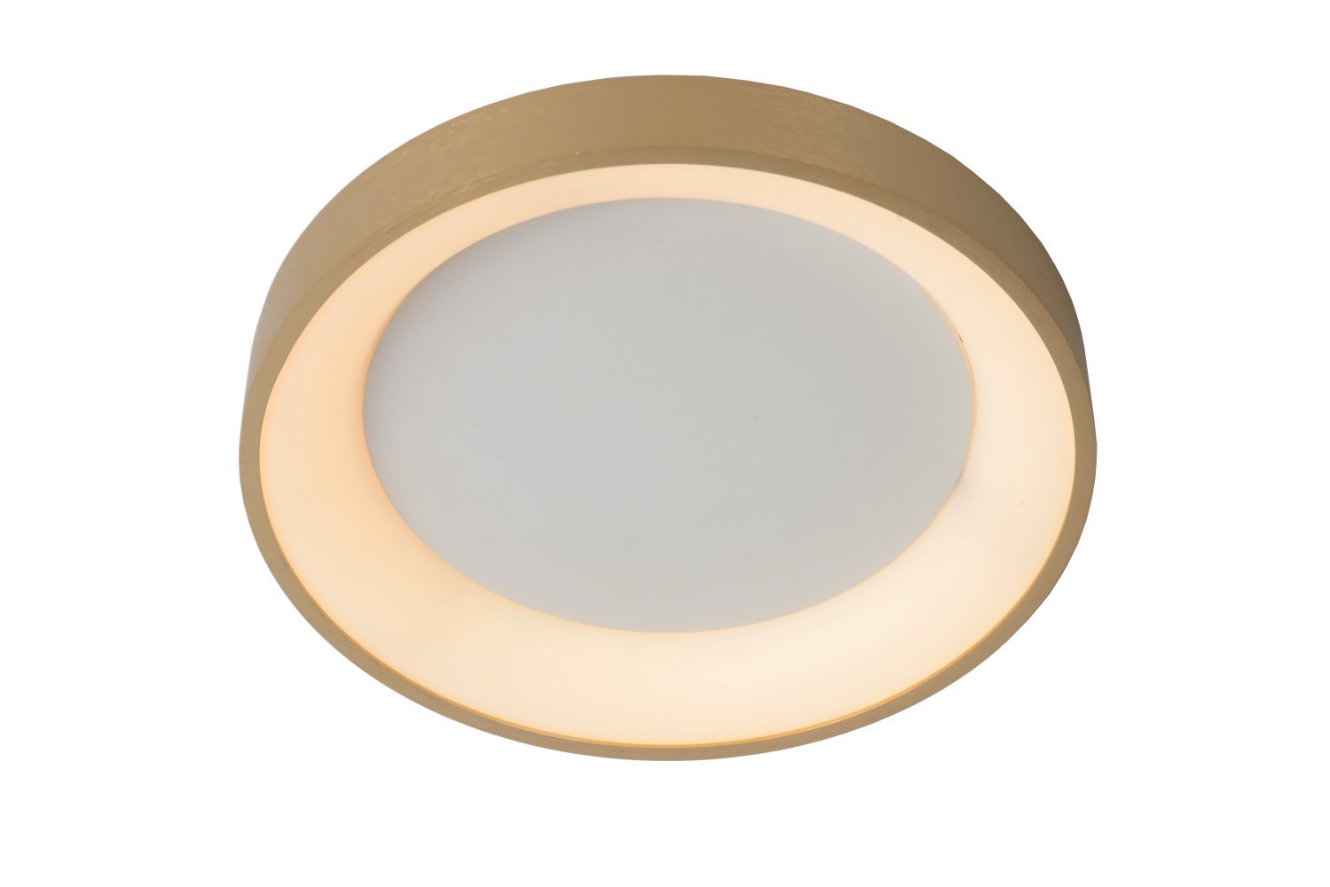 Lucide VIDAL - Plafonnière - Ø 28 cm - LED Dimb. - 1x20W 2700K - Mat Goud / Messing