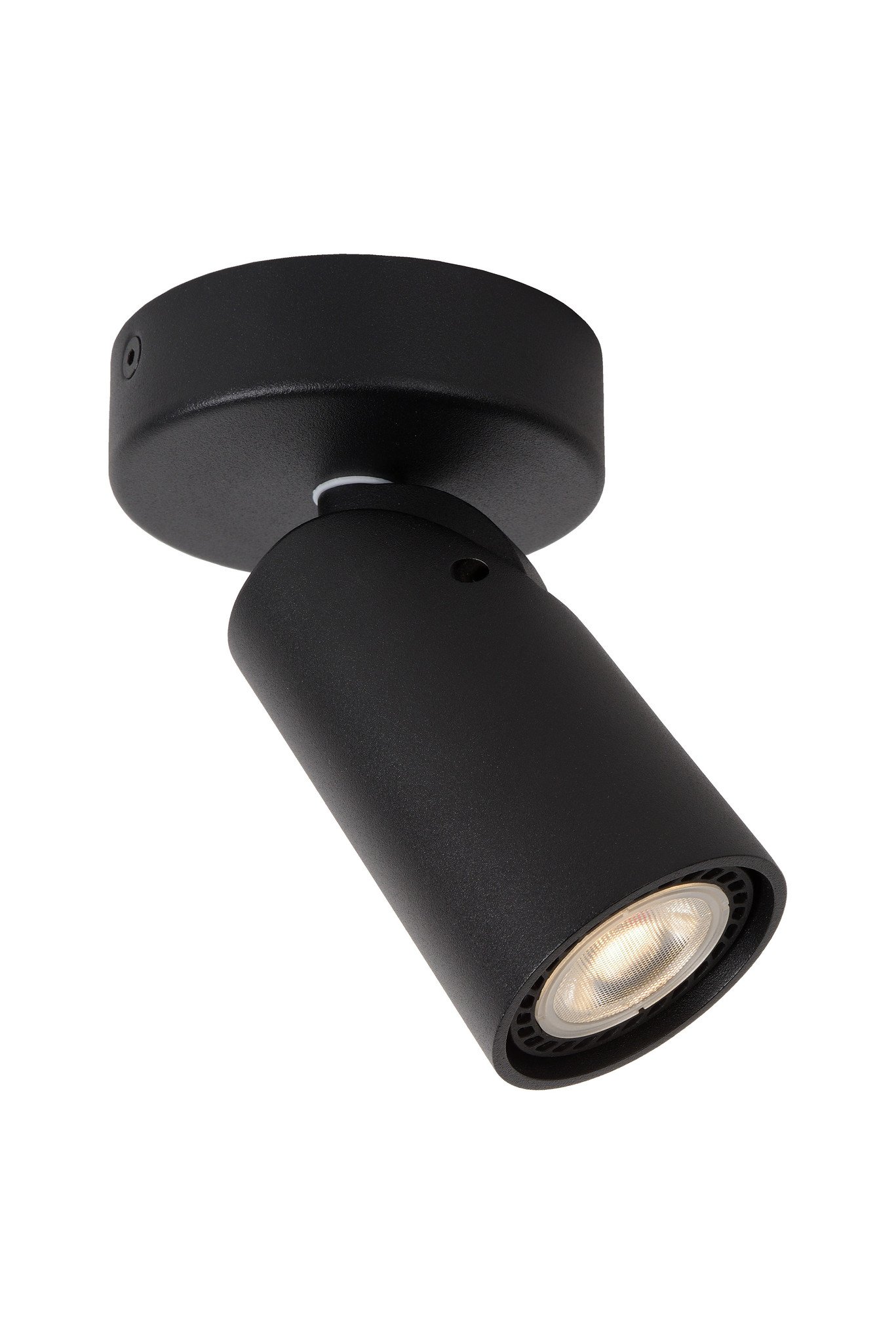 Lucide XYRUS - Plafondspot - Ø 9 cm - LED Dim to warm - GU10 - 1x5W 2200K/3000K - Zwart