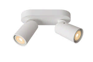 Lucide XYRUS - Plafondspot - LED Dim to warm - GU10 - 2x5W 2200K/3000K - Wit