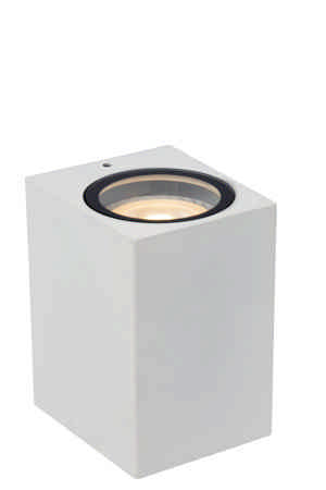 Lucide ZARO - Wandspot / Wandlamp Binnen/Buiten - 1xGU10 - IP44 - Wit