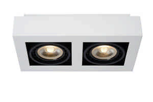 Lucide ZEFIX - Plafondspot - LED Dim to warm - GU10 (ES111) - 2x12W 2200K/3000K - Wit