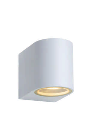 Lucide ZORA-LED - Wandspot / Wandlamp Binnen/Buiten - LED Dimb. - GU10 - 1x5W 3000K - IP44 - Wit