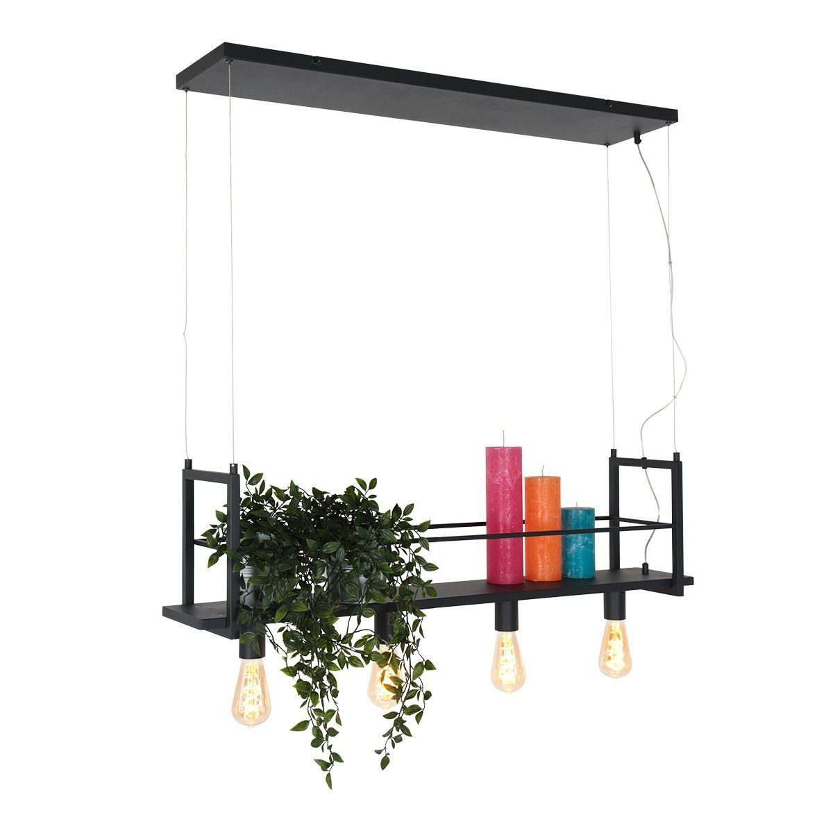 Mexlite Hanglamp buckley Rek 2983 zwart