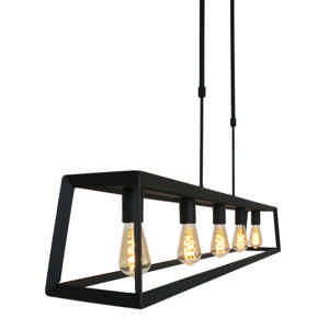 Mexlite Hanglamp mexlite buckley 2675zw zwart