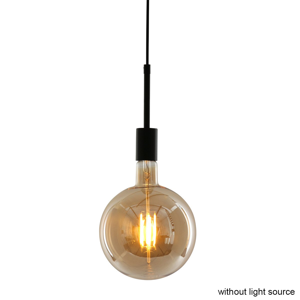 Mexlite Hanglamp minimalics 2701zw zwart