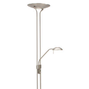 Mexlite Vloerlamp Biron H 180 cm DIM mat chroom