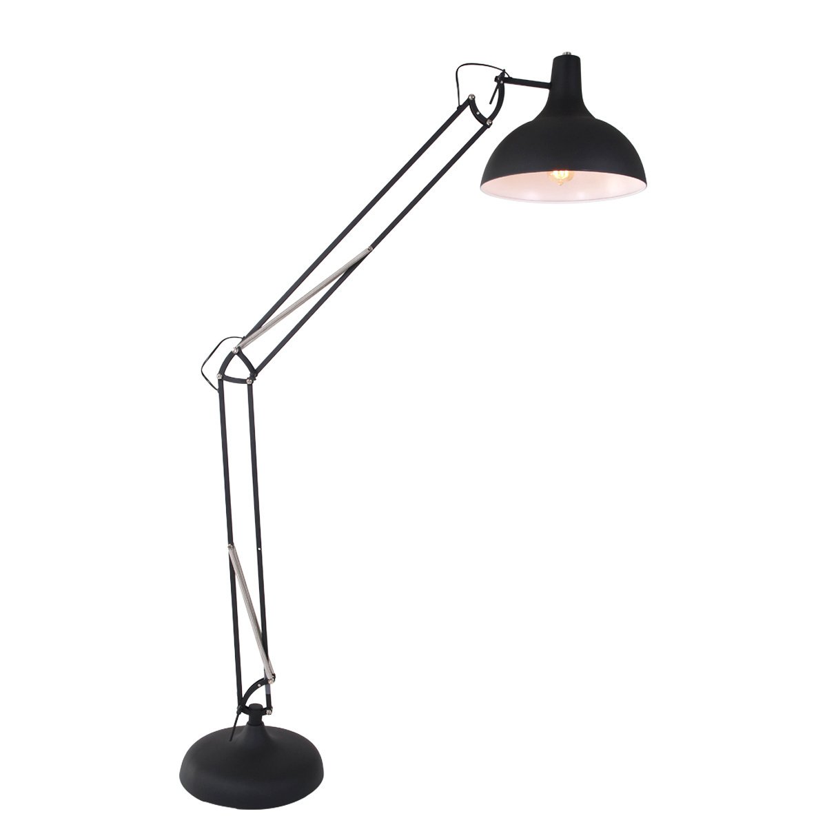 Mexlite Vloerlamp mexlite office magna 7632zw zwart