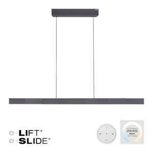 Neuhaus PURE Hanglamp e-Lift + e-Slide L 120-200 cm zwart