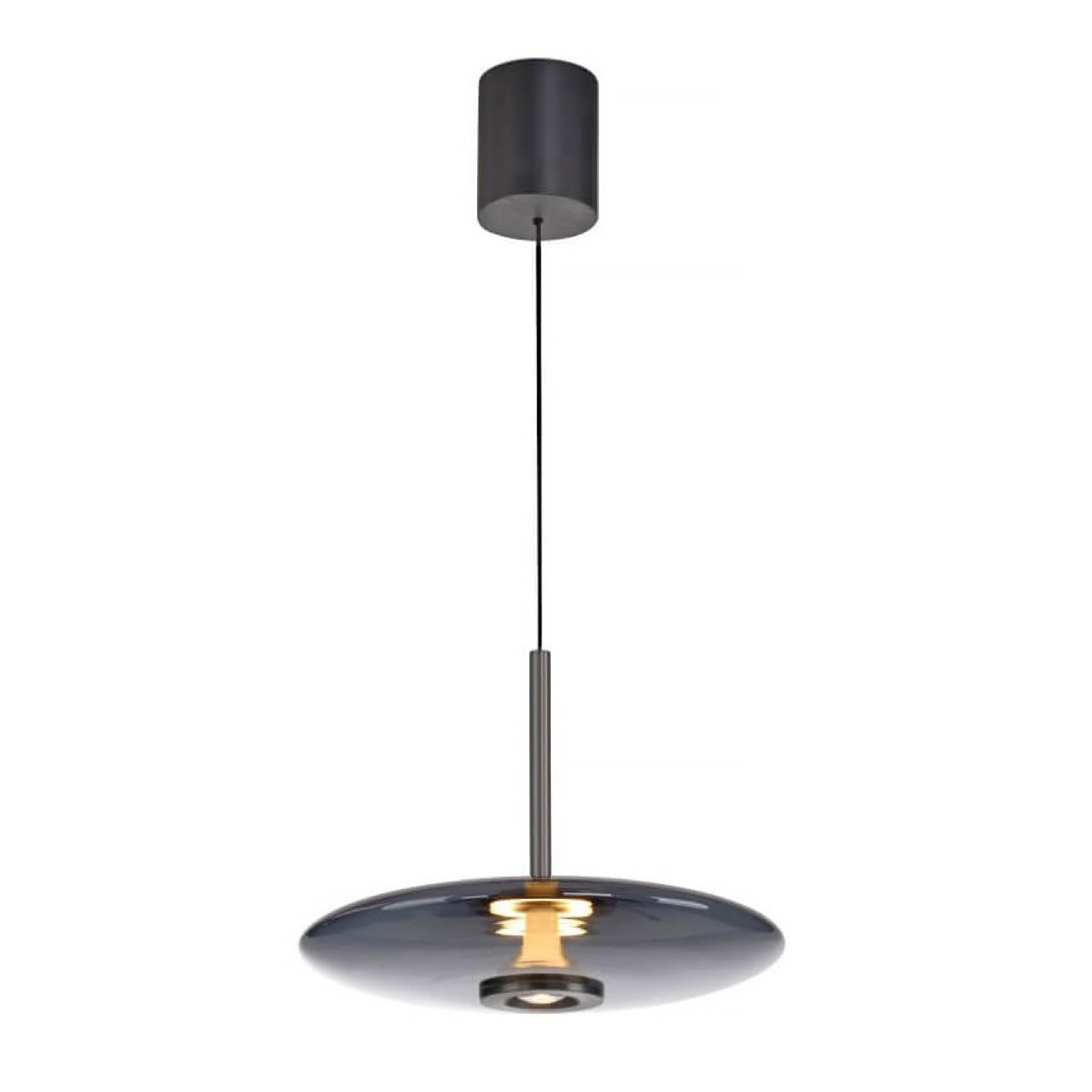 Neuhaus PURE Hanglamp E-Vitrum e-Lift Ø 45 cm donker grijs