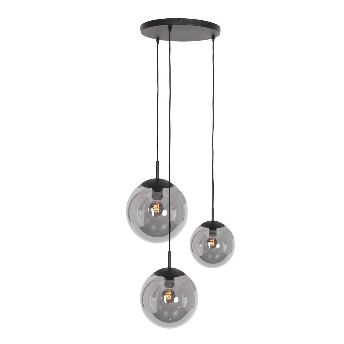 Steinhauer Hanglamp bollique Ø 40 cm 3 lichts 3123 zwart