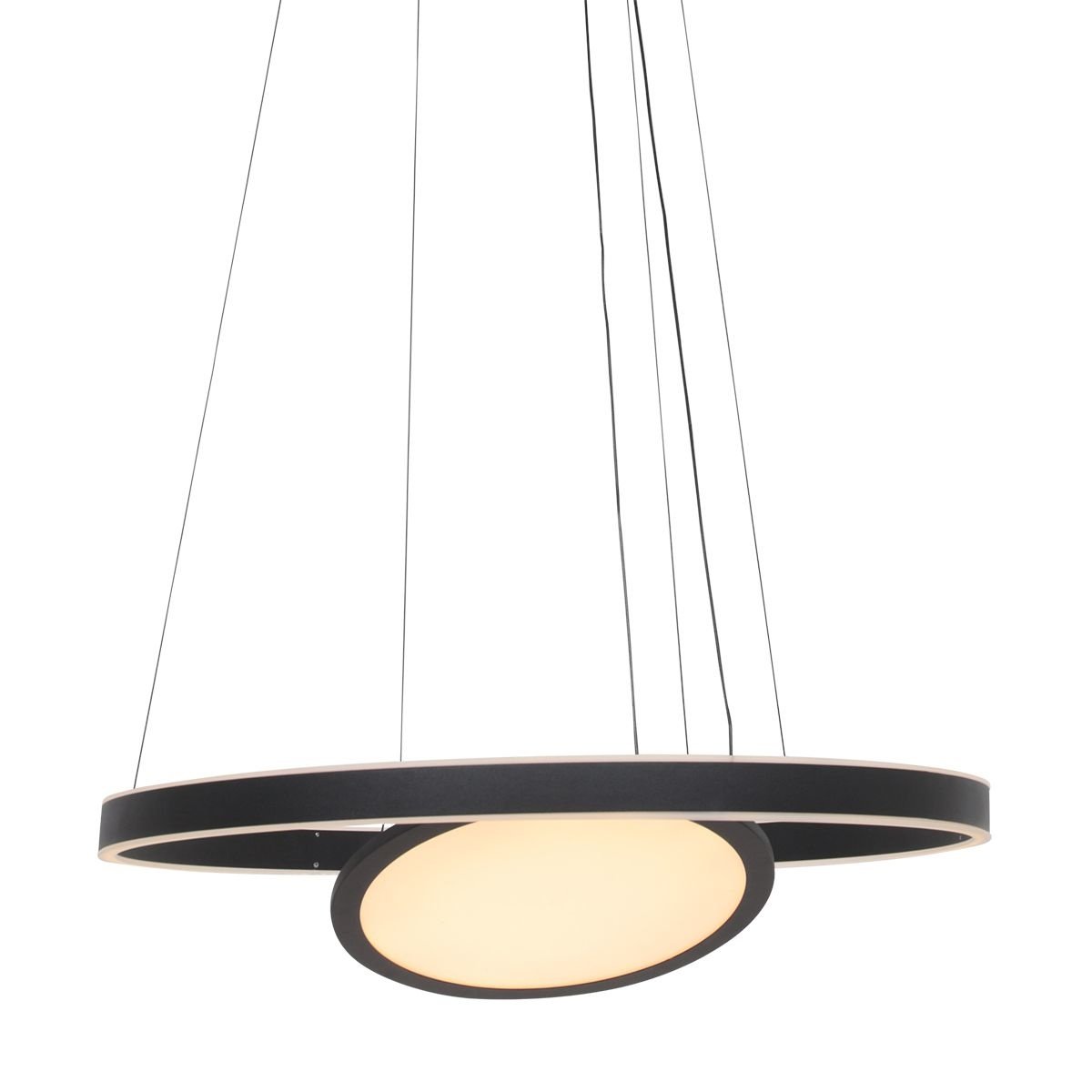 Steinhauer Hanglamp Ringlux 2 lichts Ø 60 cm zwart