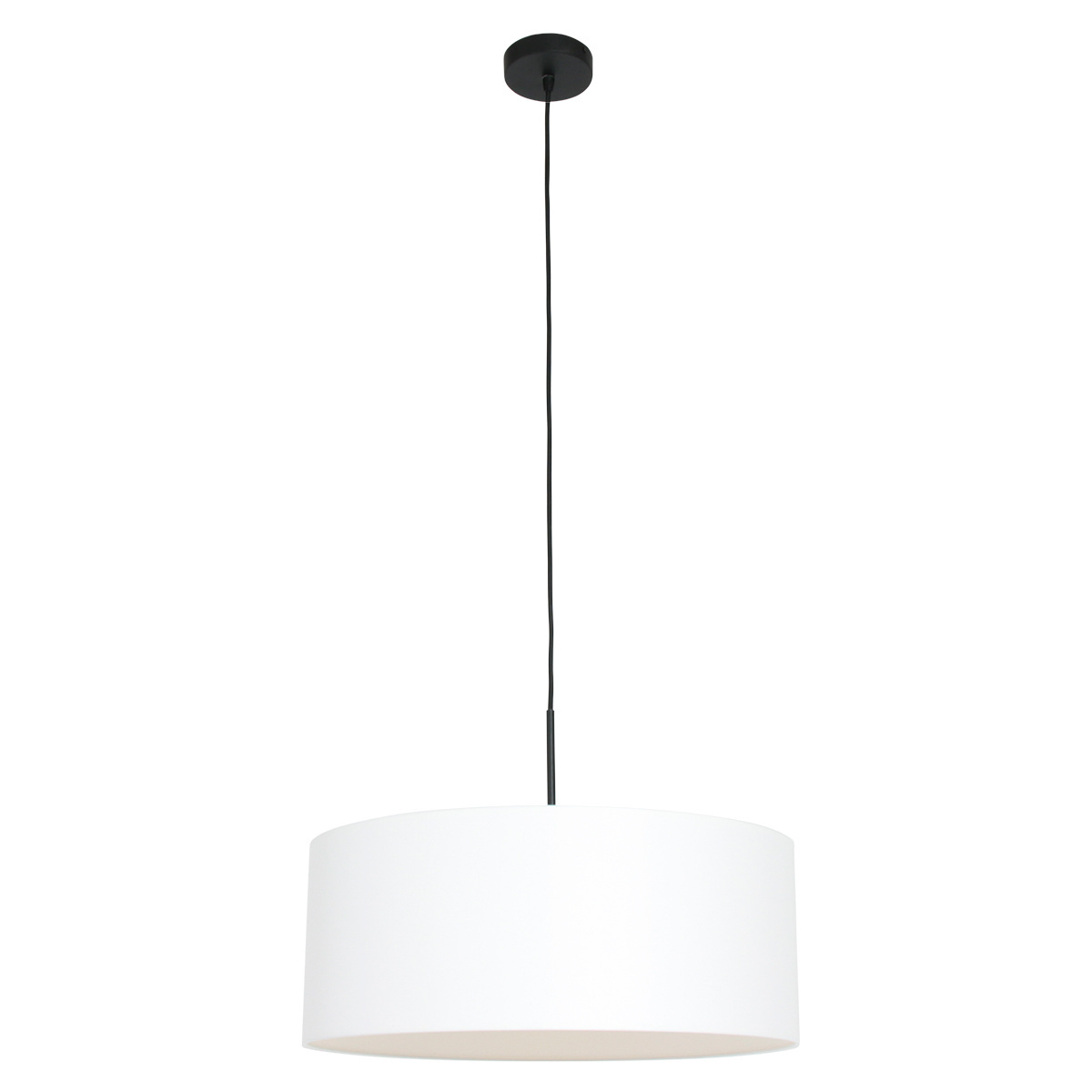 Steinhauer Hanglamp Sparkled light 8151zw zwart witte kap