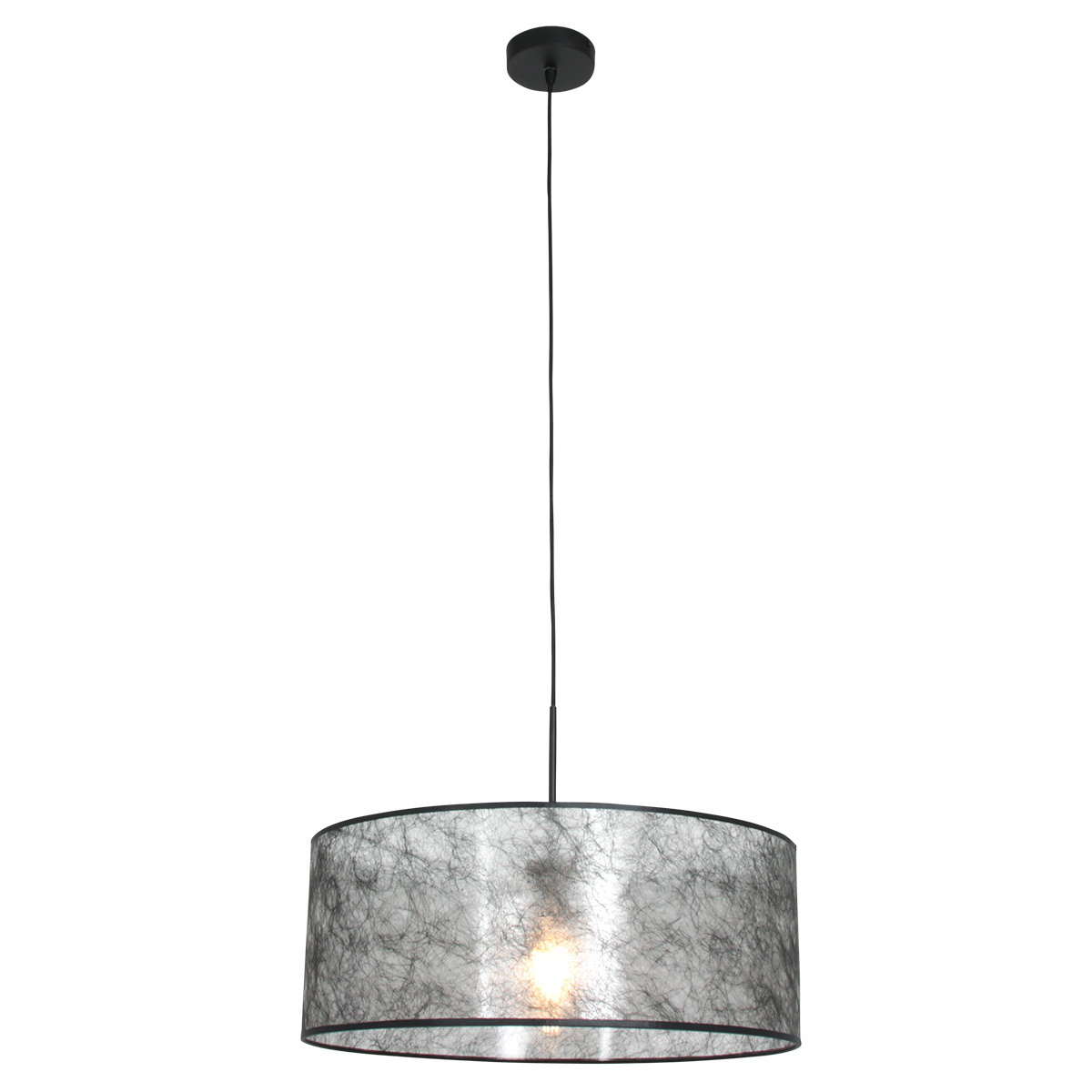 Steinhauer Hanglamp Sparkled light 8152 zwart sizoflor zwarte kap