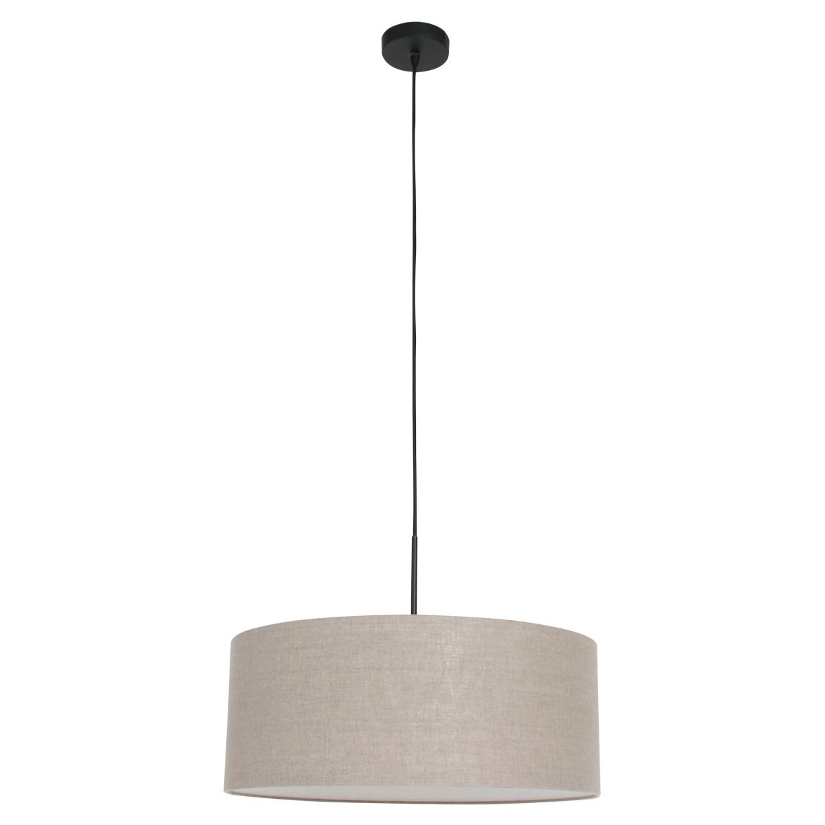 Steinhauer Hanglamp Sparkled light 8155 zwart grijs linnen kap