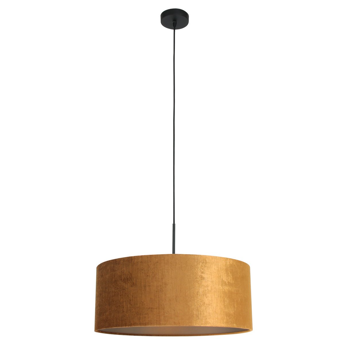 Steinhauer Hanglamp Sparkled light 8158zw zwart gouden kap