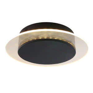Steinhauer Plafondlamp Lido Ø 17 cm zwart
