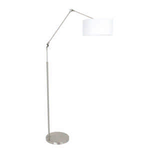 Steinhauer Vloerlamp prestige chic 8100st staal kap chintz wit