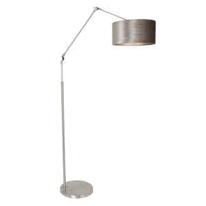 Steinhauer Vloerlamp prestige chic 8104st staal kap zilver velours