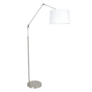 Steinhauer Vloerlamp prestige chic 9718st staal kap effen wit