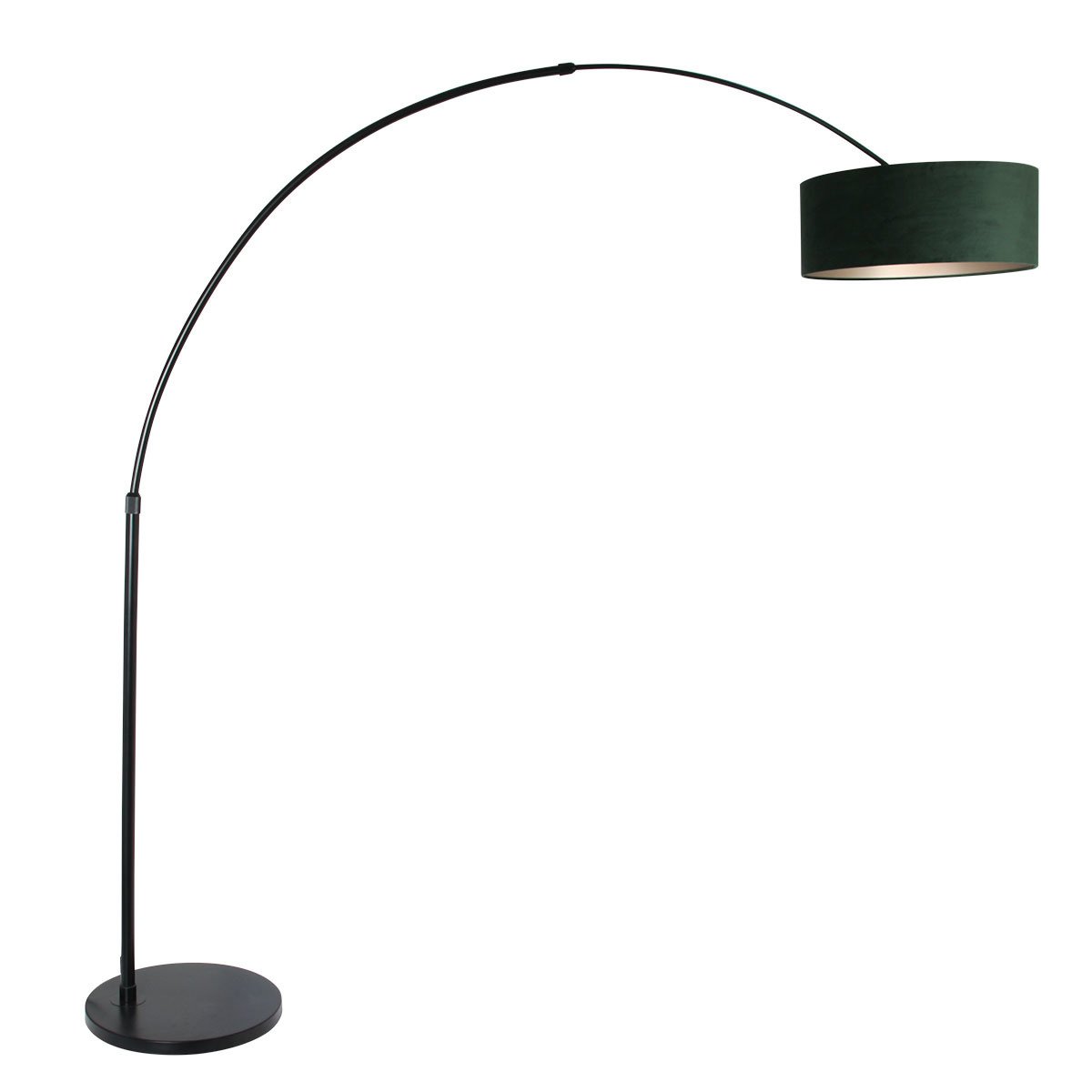 Steinhauer Vloerlamp Sparkled light 8127 zwart kap groene velours