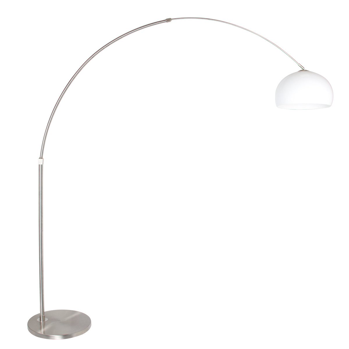 Steinhauer Vloerlamp Sparkled light 9678 staal kap kunststof wit