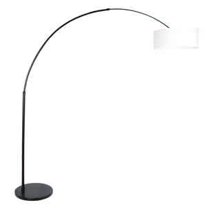 Steinhauer Vloerlamp Sparkled light 9832 zwart kap effen wit