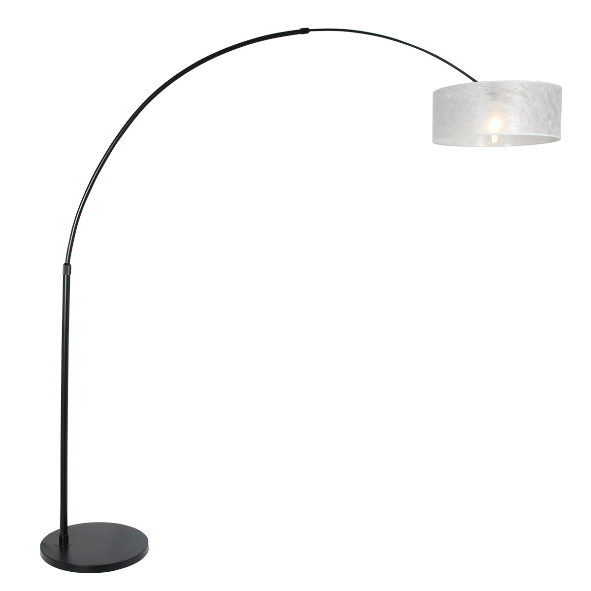 Steinhauer Vloerlamp Sparkled light 9833 zwart kap zilver sizoflor
