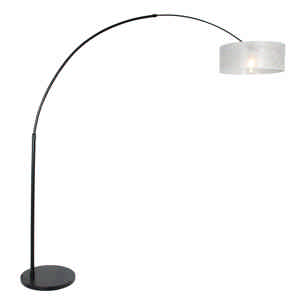Steinhauer Vloerlamp Sparkled light 9833 zwart kap zilver sizoflor