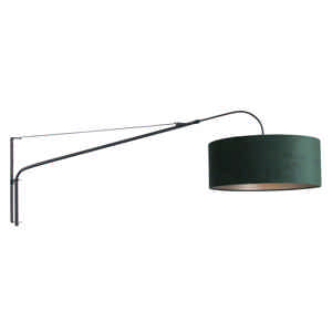 Steinhauer Wandlamp elegant classy 8130 zwart velours kap groen