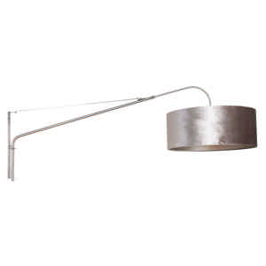 Steinhauer Wandlamp elegant classy 8131 staal zilver velours kap goud