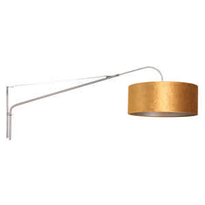 Steinhauer Wandlamp elegant classy 8132 staal velours kap goud