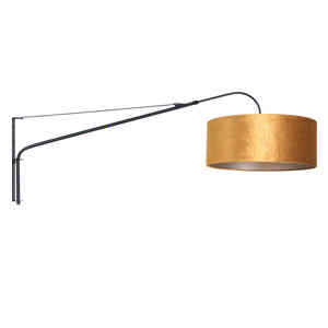 Steinhauer Wandlamp elegant classy 8135 zwart velours kap goud