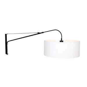 Steinhauer Wandlamp elegant classy 9321zw zwart kap wit linnen