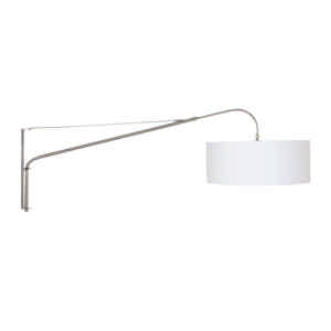 Steinhauer Wandlamp elegant classy 9326 staal kap wit linnen