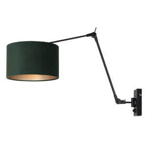 Steinhauer Wandlamp prestige chic 8121 zwart kap groen velours