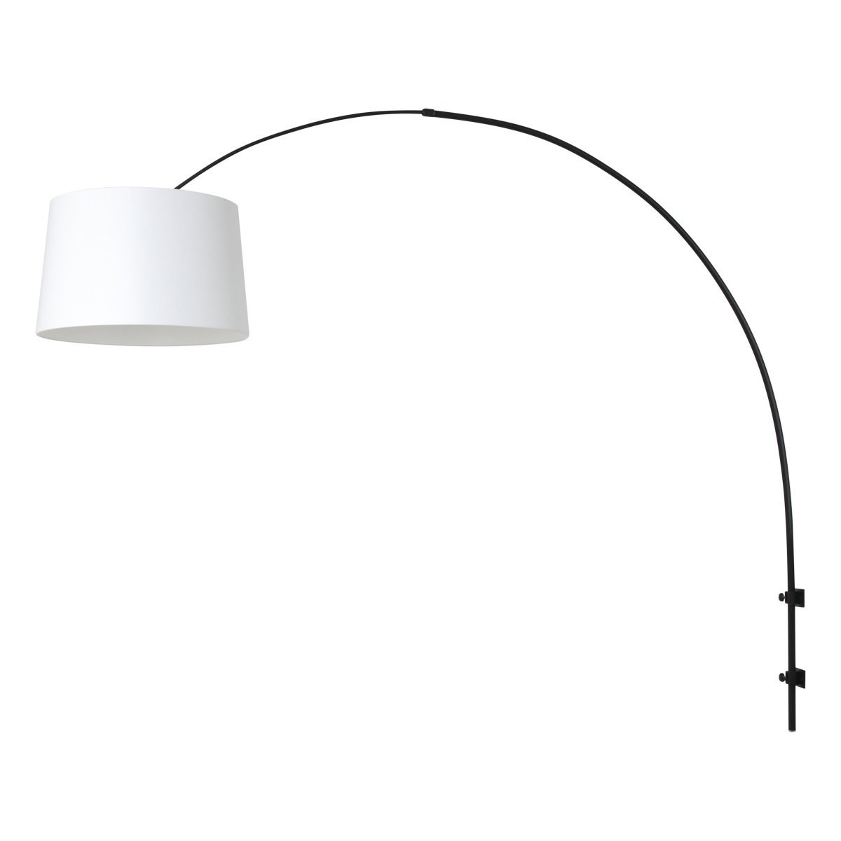 Steinhauer Wandlamp Sparkled light 8192zw zwart kap effen wit