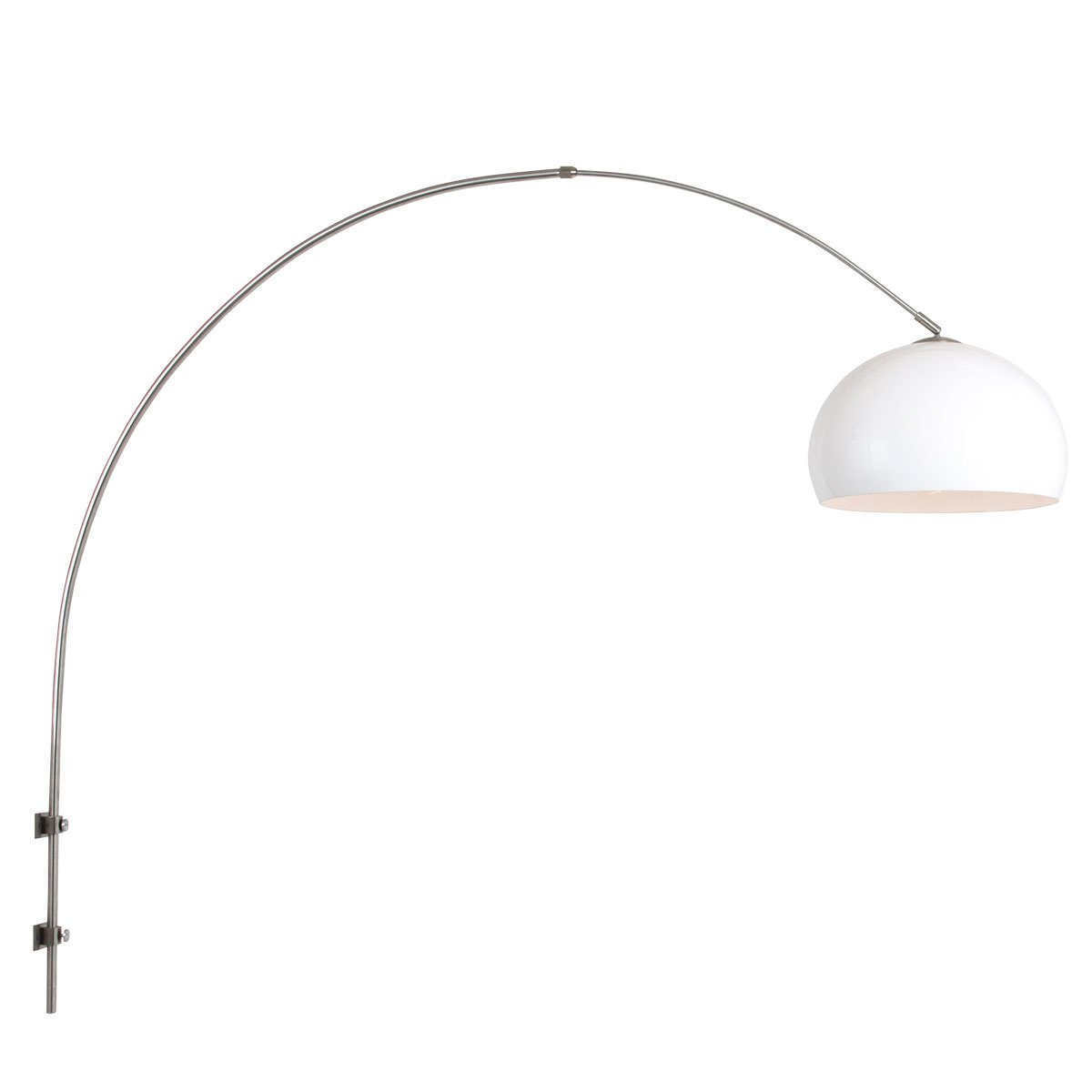 Steinhauer Wandlamp Sparkled light 8200st staal kap kunststof wit