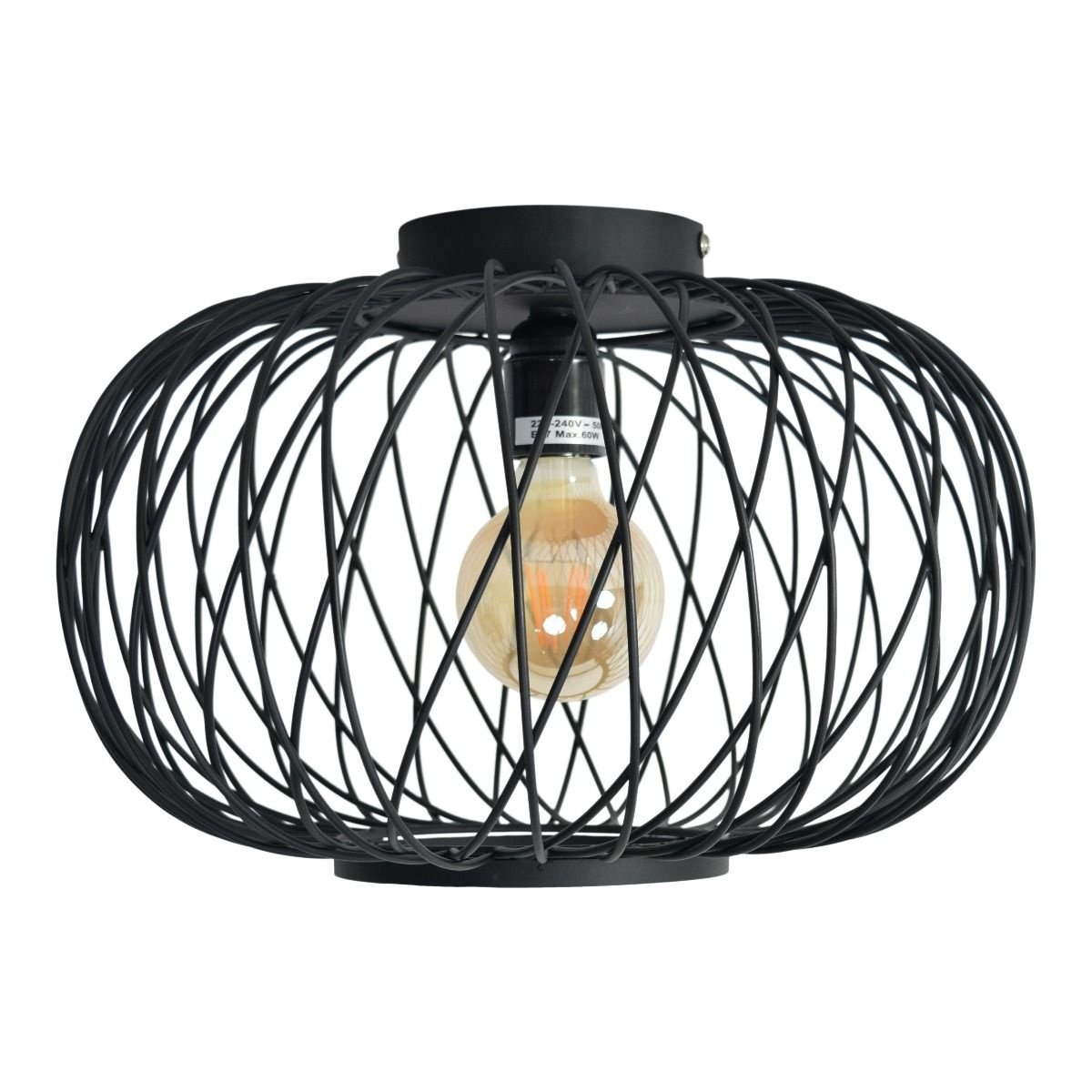 Urban Interiors Plafondlamp Twist Large Ø 37 cm zwart