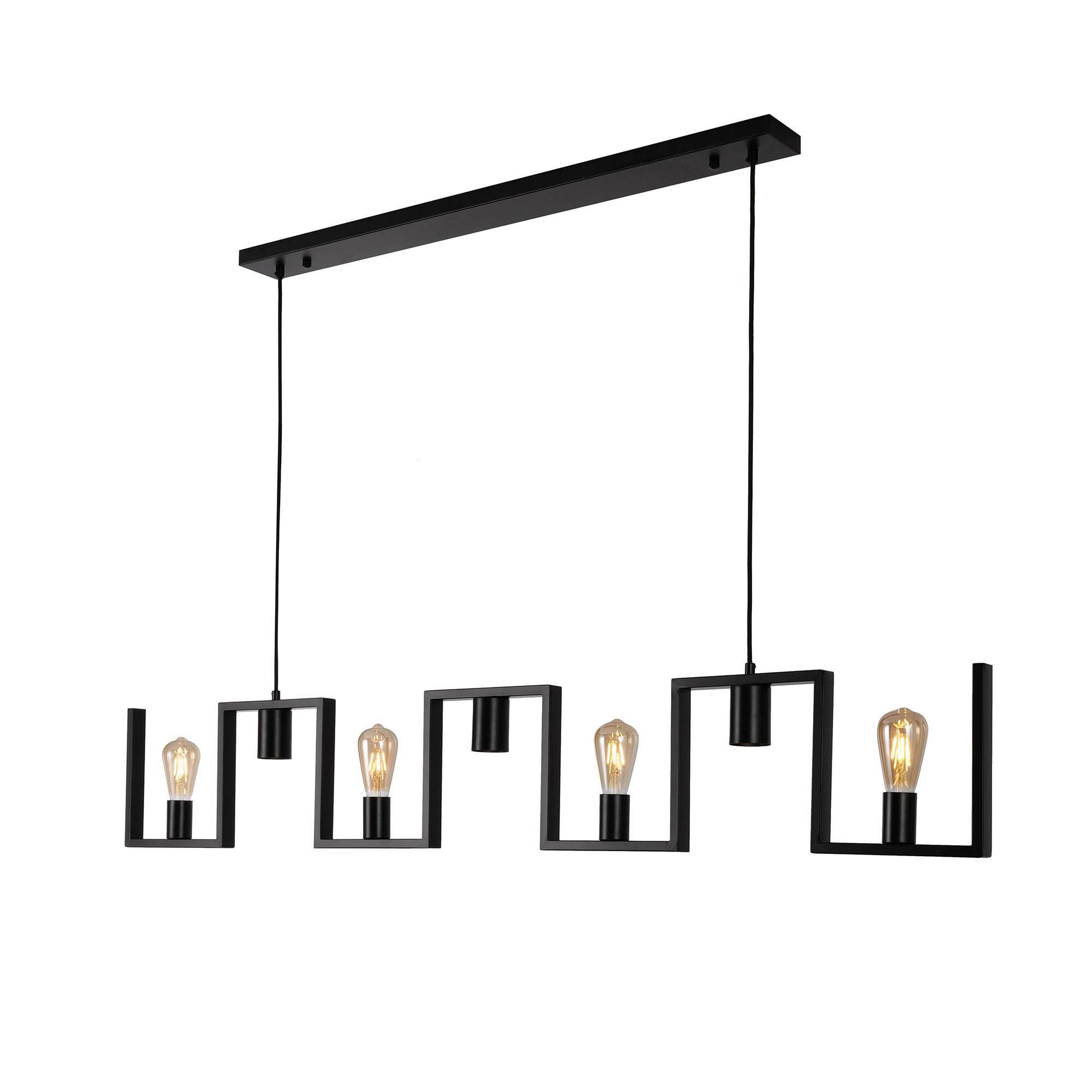 Ylumen Hanglamp Row 7 lichts L 158 cm zwart